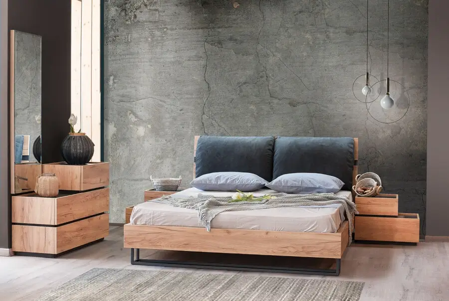 Ξύλινη Κρεβατοκάμαρα Domino