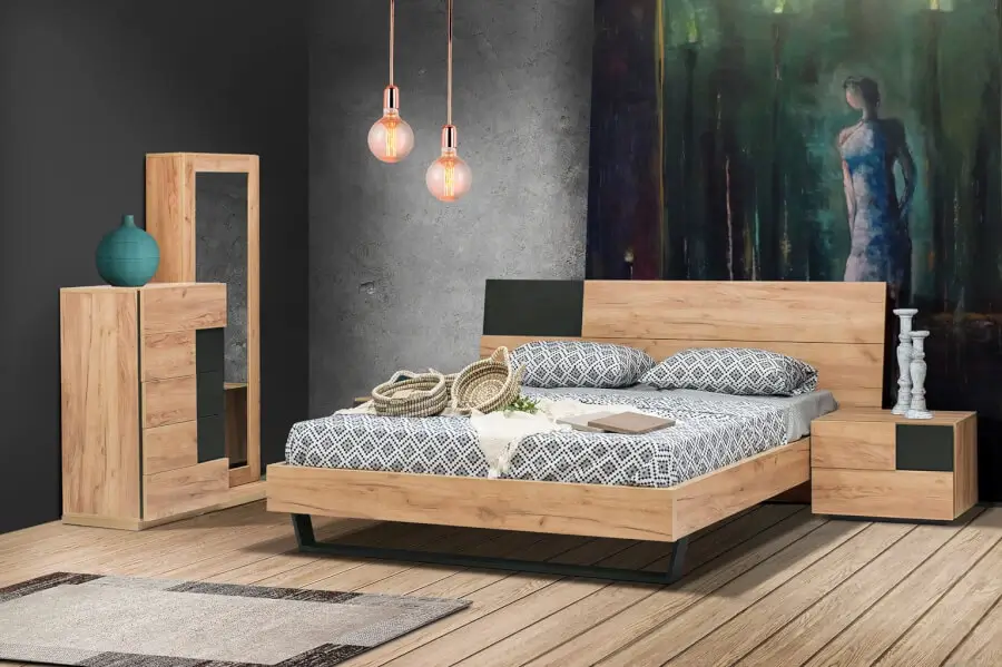 Ξύλινη Κρεβατοκάμαρα Claire